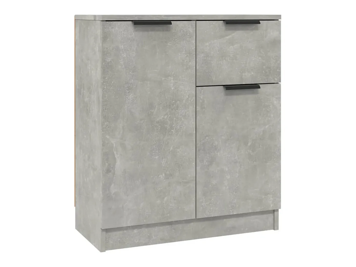Aparadores 2 uds madera contrachapada gris hormigón 60x30x70 cm