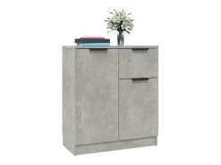 Aparadores 2 uds madera contrachapada gris hormigón 60x30x70 cm
