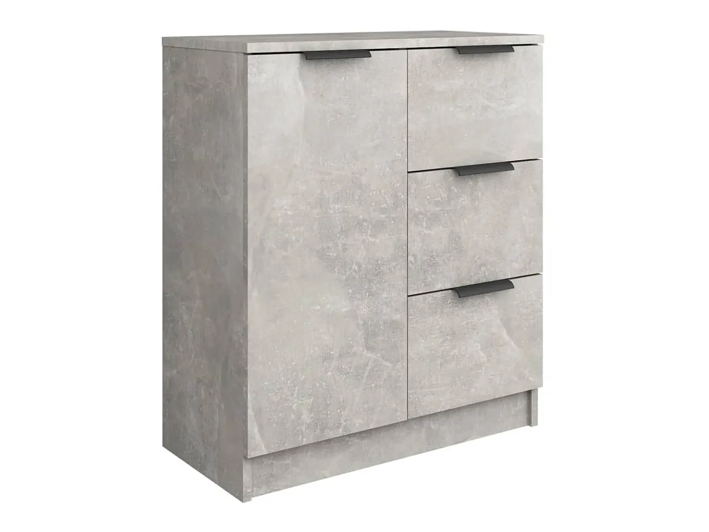 Aparadores 2 uds madera contrachapada gris hormigón 60x30x70 cm ES53533
