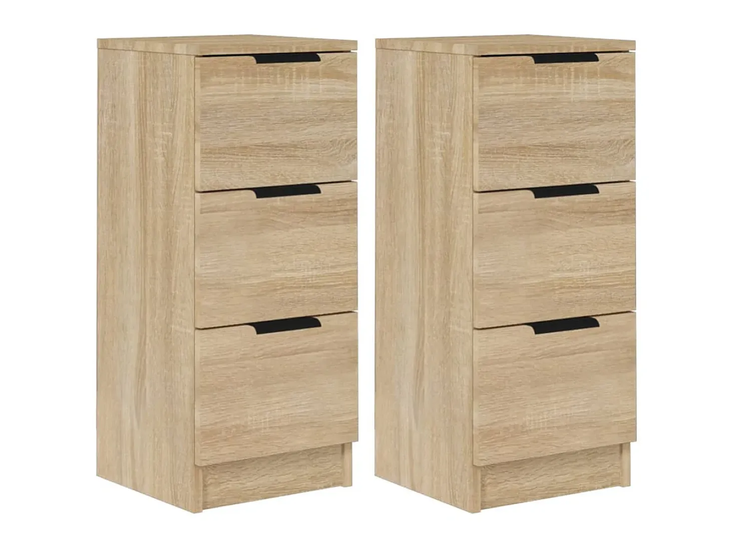 Aparadores 2 uds madera contrachapada roble Sonoma 30x30x70 cm ES51538