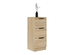 Aparadores 2 uds madera contrachapada roble Sonoma 30x30x70 cm ES51538