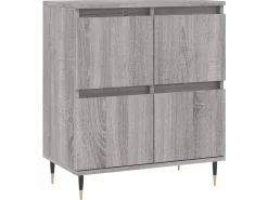 Aparadores 3 uds madera contrachapada gris Sonoma ES39144