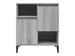Aparadores 3 uds madera contrachapada gris Sonoma 60x35x70 cm