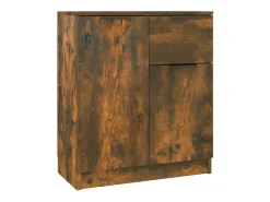 Aparadores 2 uds madera contrachapada roble ahumado 60x30x70 cm