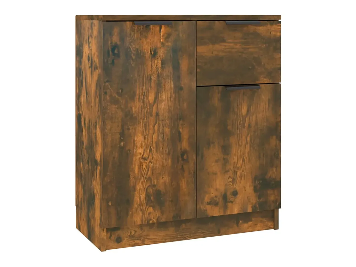 Aparadores 2 uds madera contrachapada roble ahumado 60x30x70 cm