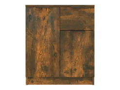 Aparadores 2 uds madera contrachapada roble ahumado 60x30x70 cm