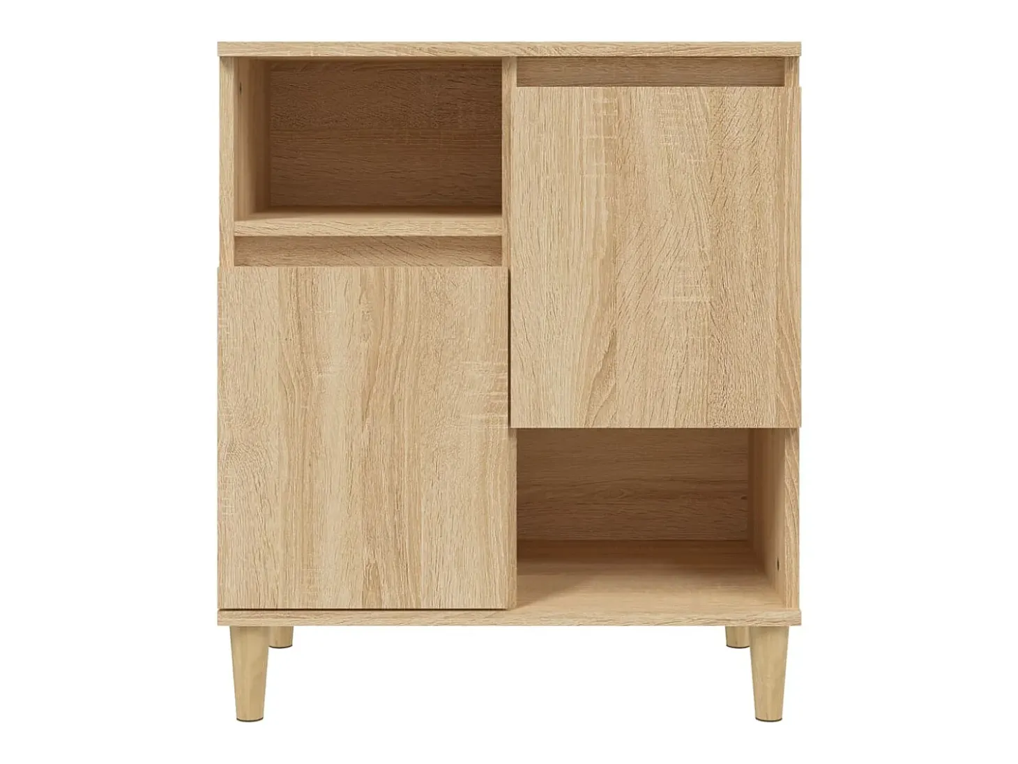 Aparadores 2 uds madera contrachapada roble Sonoma 60x35x70 cm