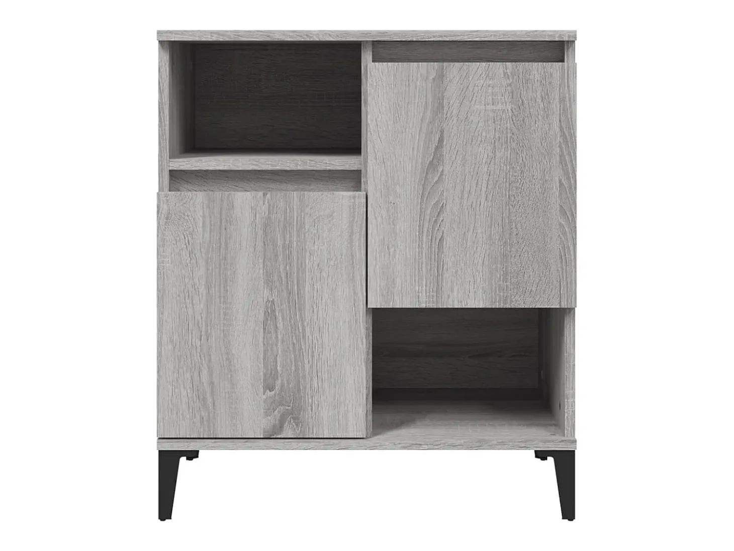 Aparadores 2 uds madera contrachapada gris Sonoma 60x35x70 cm ES68373