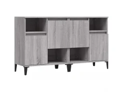 Aparadores 2 uds madera contrachapada gris Sonoma 60x35x70 cm ES68373