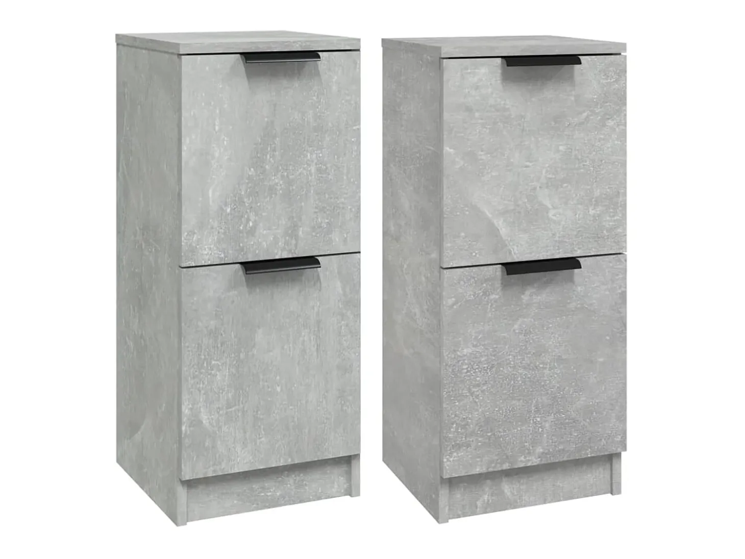 Aparadores 2 uds madera contrachapada gris hormigón 30x30x70 cm ES30727