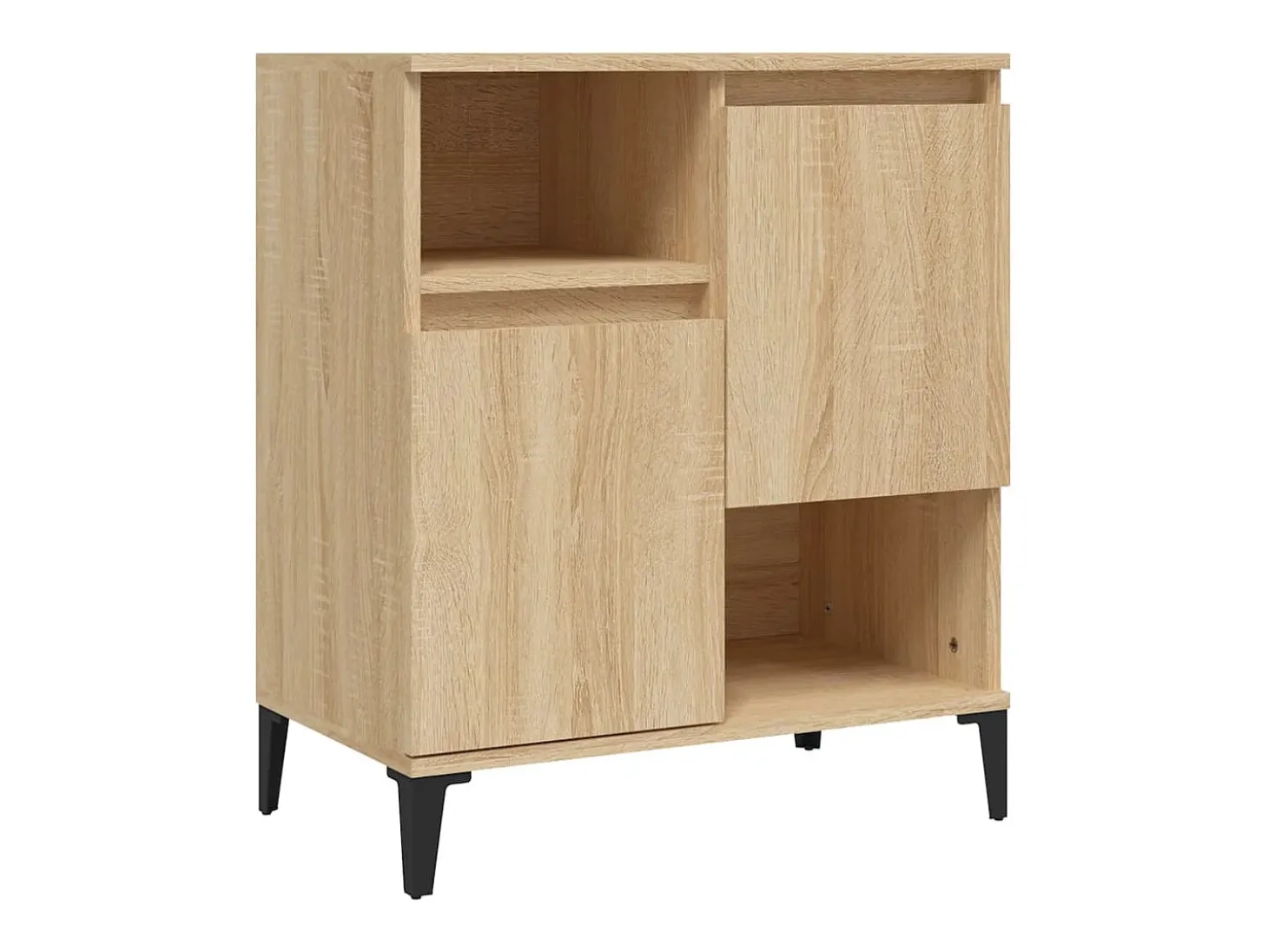 Aparadores 3 uds madera contrachapada roble Sonoma 60x35x70 cm ES21126