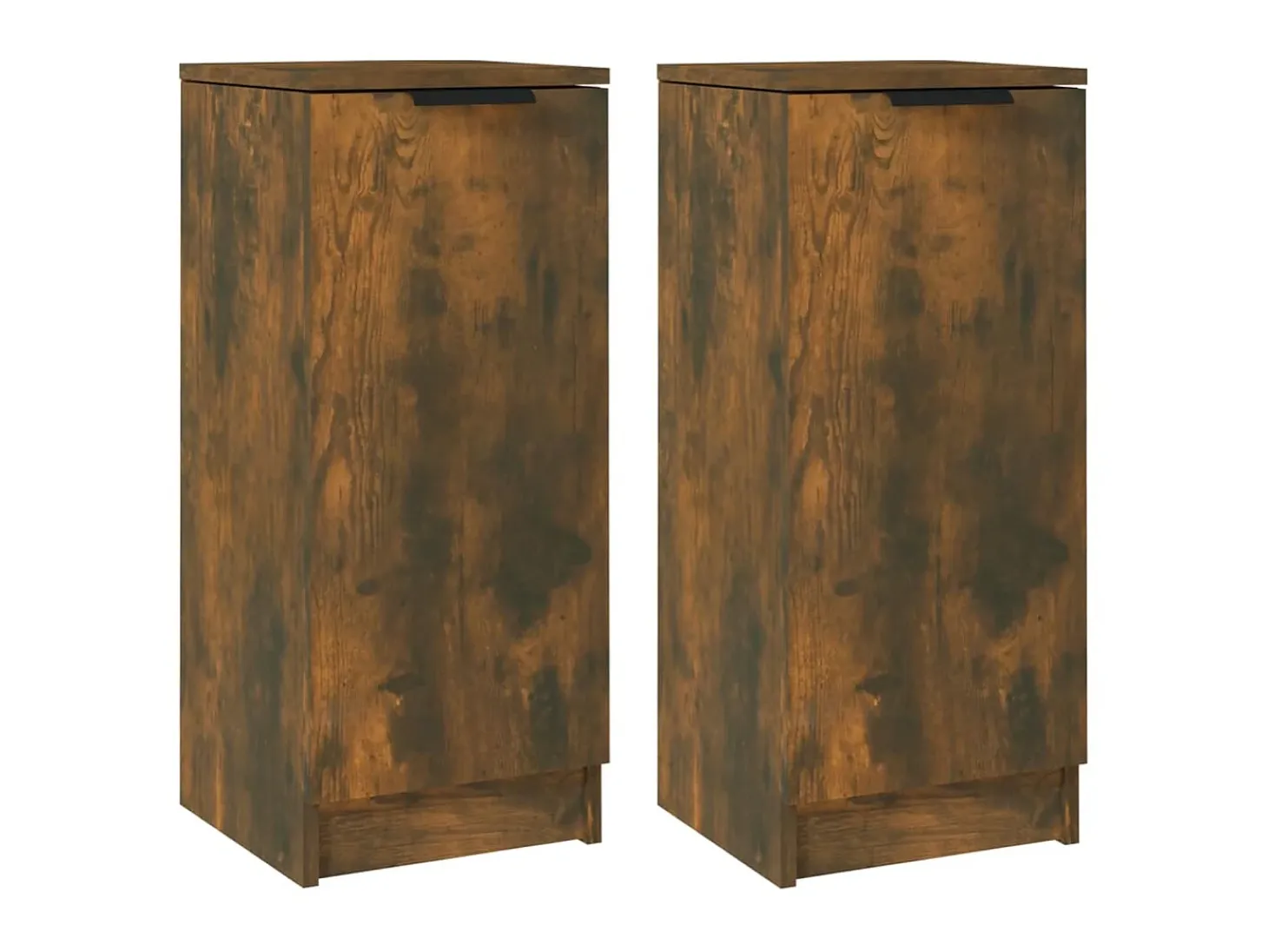 Aparadores 2 uds madera contrachapada roble ahumado 30x30x70 cm ES15622