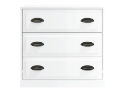 Aparadores 2 uds madera contrachapada blanco brillo ES14449
