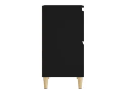 Aparadores 3 uds madera contrachapada negro 60x35x70 cm