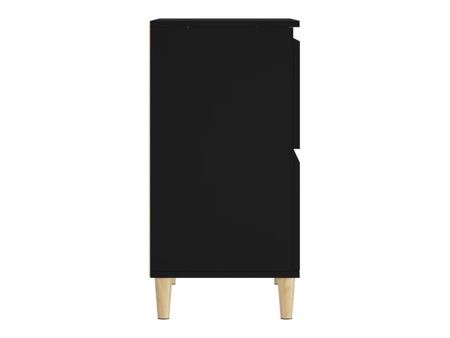 Aparadores 3 uds madera contrachapada negro 60x35x70 cm