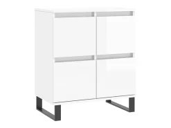 Aparadores 3 uds madera contrachapada blanco brillo ES74575