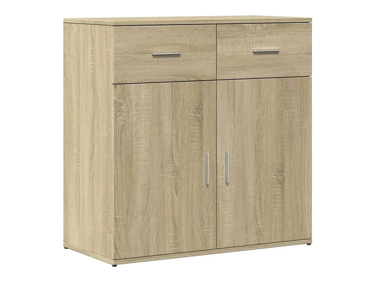 Aparadores 2 uds madera de ingeniería roble Sonoma 79x38x80 cm