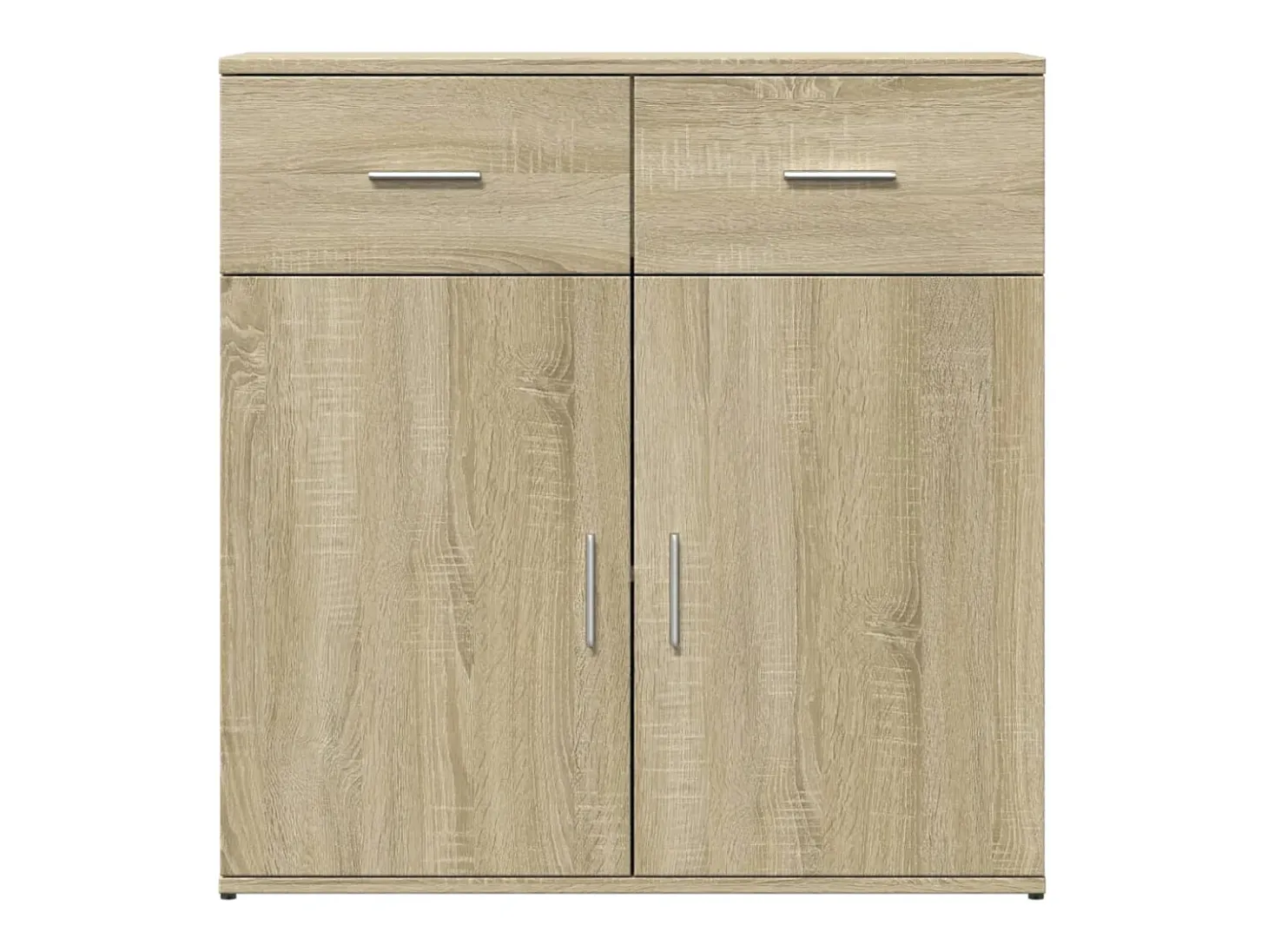 Aparadores 2 uds madera de ingeniería roble Sonoma 79x38x80 cm