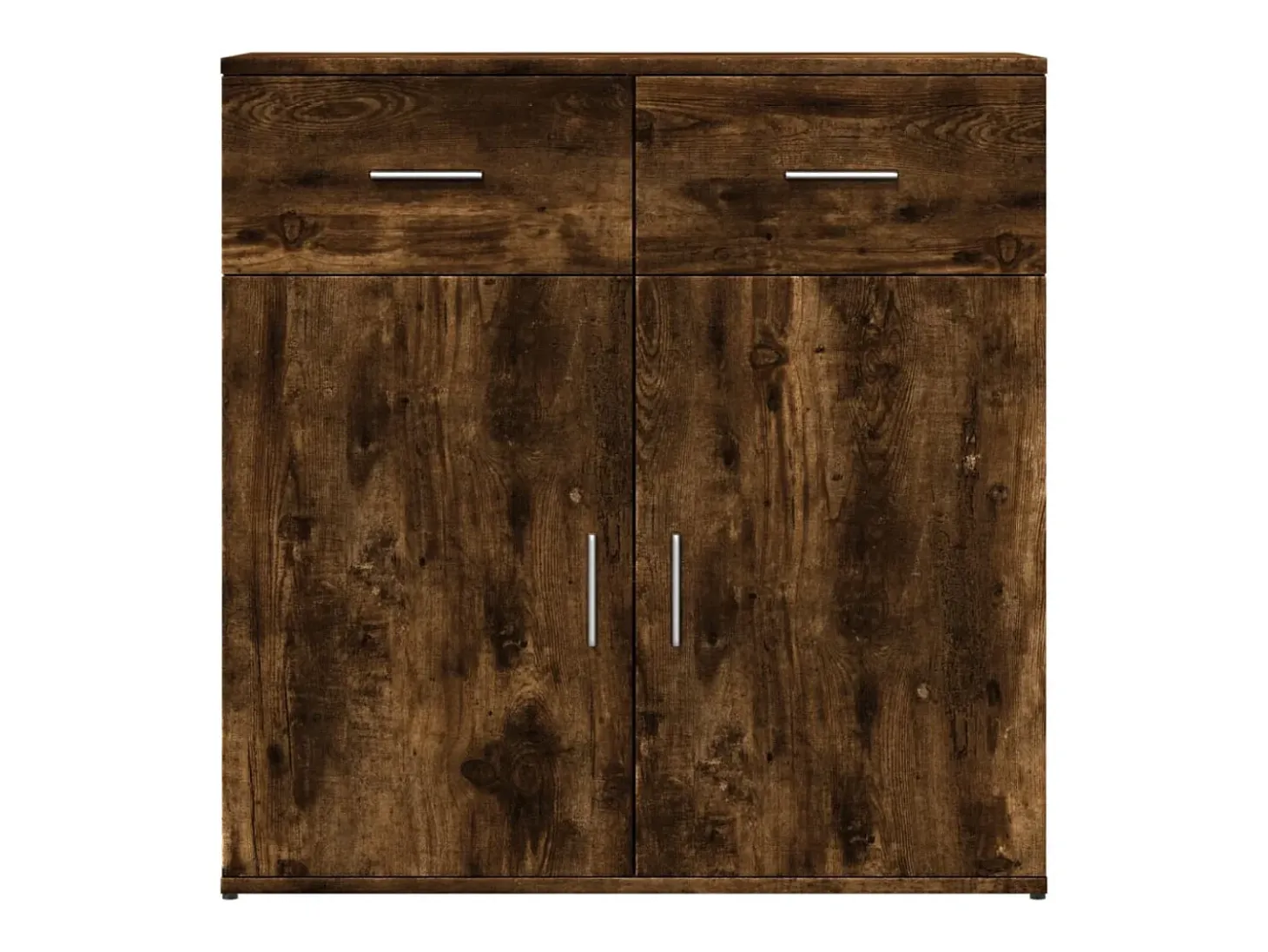 Aparadores 2 uds madera de ingeniería roble ahumado 79x38x80 cm ES441485