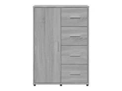 Aparadores 2 uds madera de ingeniería gris Sonoma 60x31x84 cm