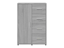 Aparadores 2 uds madera de ingeniería gris Sonoma 60x31x84 cm