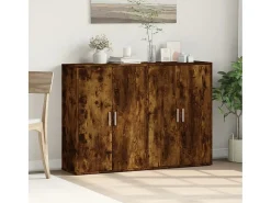 Aparadores 2 uds madera de ingeniería roble ahumado 60x31x84 cm