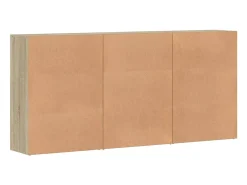 Aparadores 3 uds madera de ingeniería roble Sonoma 60x31x84 cm