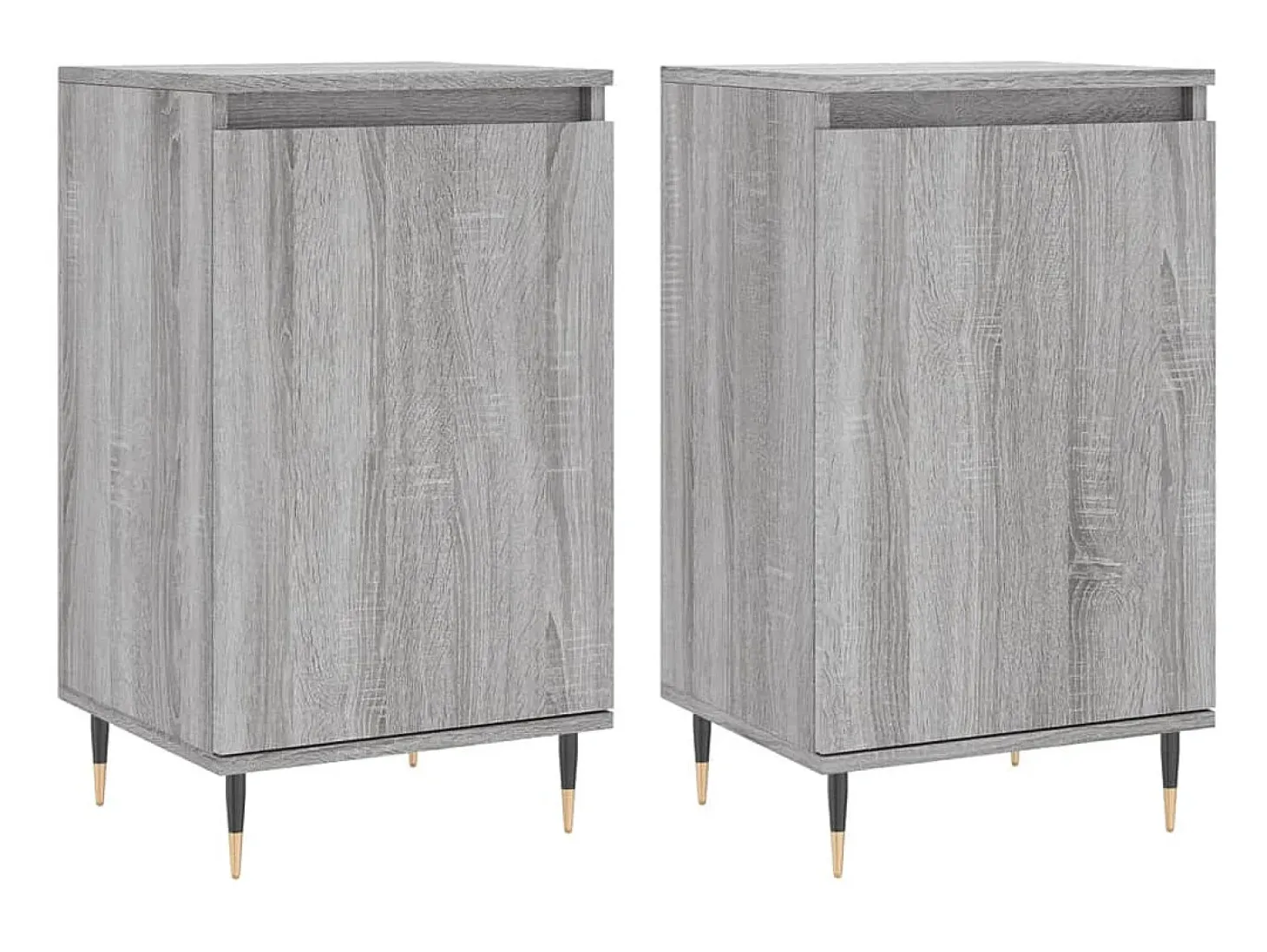 Aparadores 2 uds madera de ingeniería gris Sonoma 40x35x70 cm ES18644