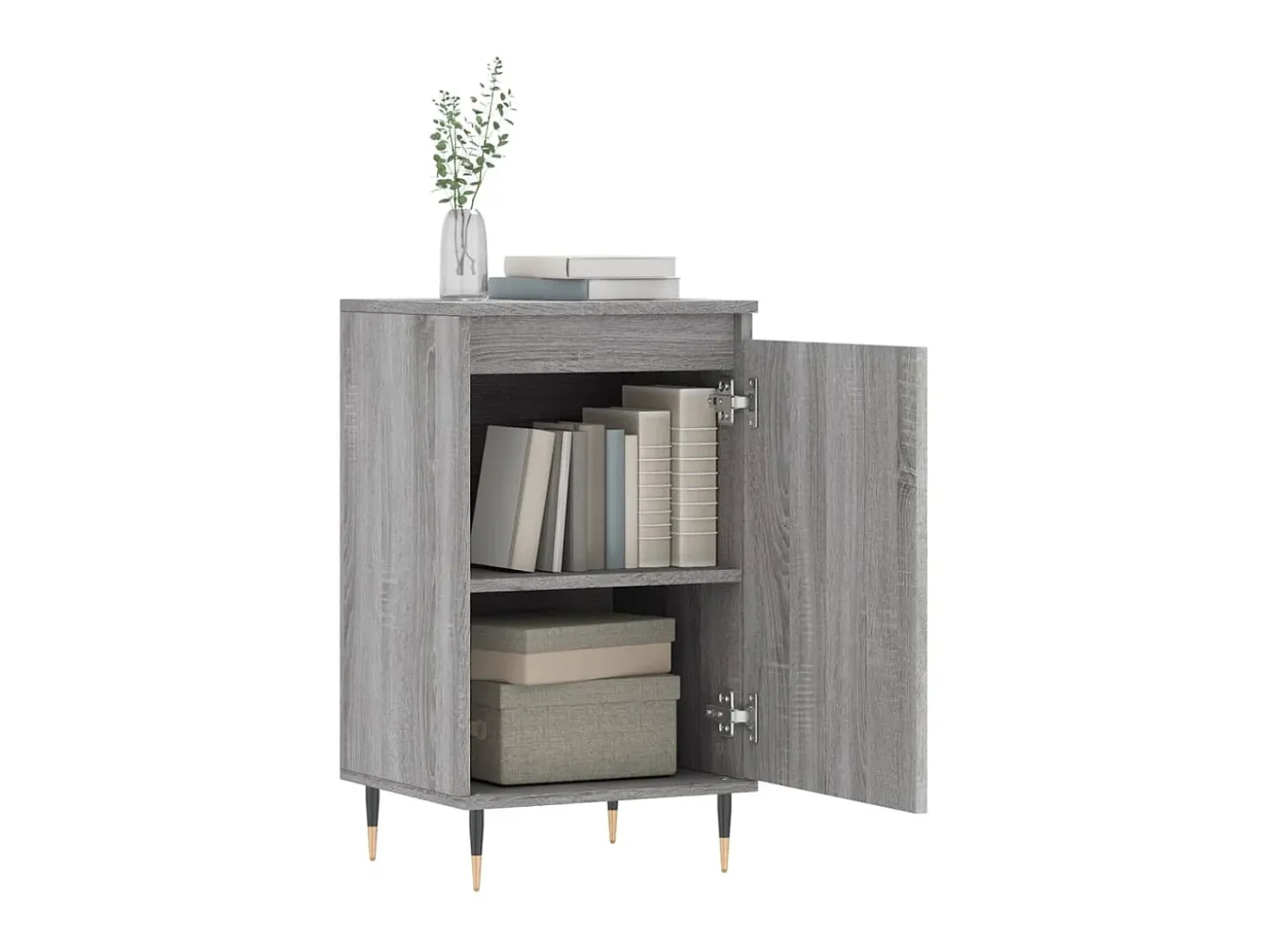 Aparadores 2 uds madera de ingeniería gris Sonoma 40x35x70 cm ES18644