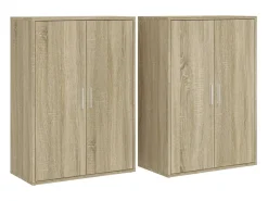 Aparadores 2 uds madera de ingeniería roble Sonoma 60x31x84 cm ES552404