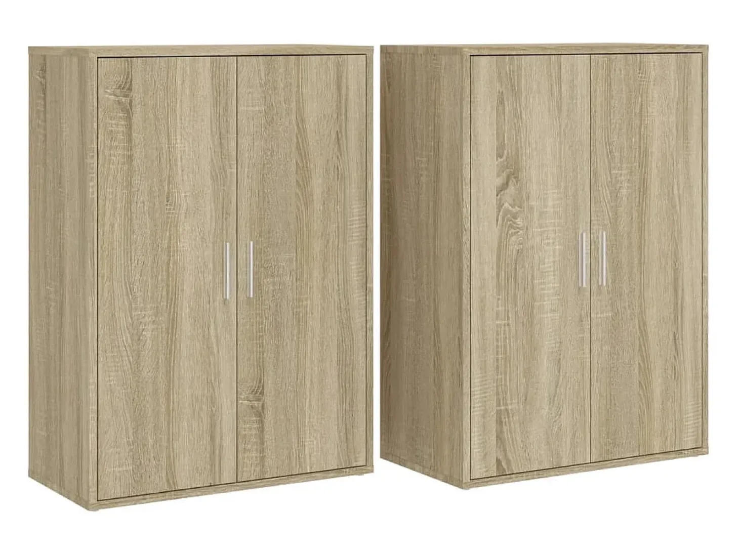 Aparadores 2 uds madera de ingeniería roble Sonoma 60x31x84 cm ES552404