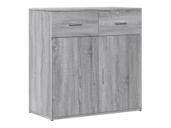 Aparadores 2 uds madera de ingeniería gris Sonoma 79x38x80 cm ES297229