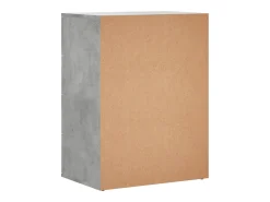 Aparadores 2 uds madera de ingeniería gris hormigón 60x39x80 cm