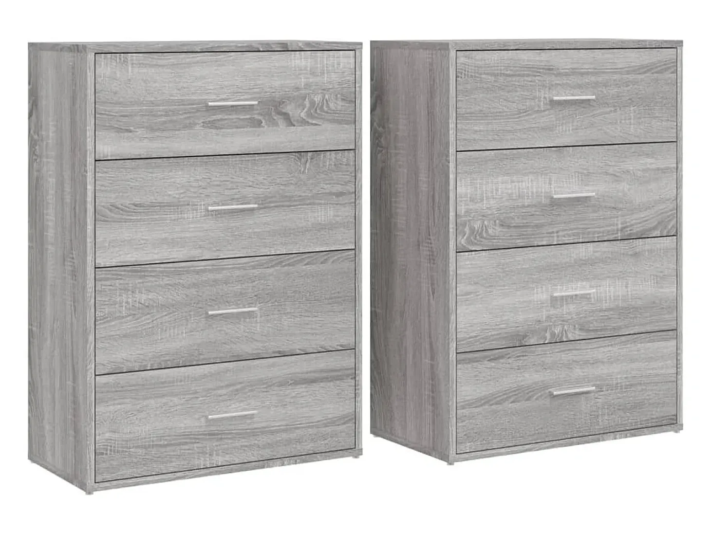 Aparadores 2 uds madera de ingeniería gris Sonoma 60x31x84 cm