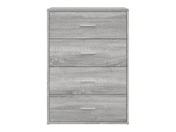 Aparadores 2 uds madera de ingeniería gris Sonoma 60x31x84 cm
