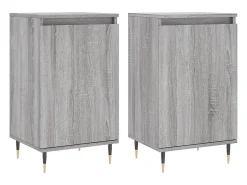 Aparadores 2 uds madera de ingeniería gris Sonoma 40x35x70 cm