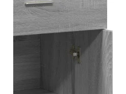 Aparadores 2 uds madera de ingeniería gris Sonoma 60x30x84 cm