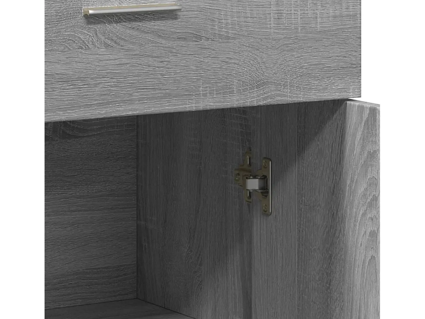Aparadores 2 uds madera de ingeniería gris Sonoma 60x30x84 cm