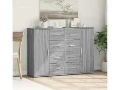 Aparadores 2 uds madera de ingeniería gris Sonoma 60x31x84 cm