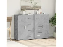 Aparadores 2 uds madera de ingeniería gris hormigón 60x31x84 cm ES729114