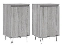 Aparadores 2 uds madera de ingeniería gris Sonoma 40x35x70 cm ES32603