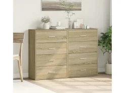 Aparadores 2 uds madera de ingeniería roble Sonoma 60x31x84 cm ES958032