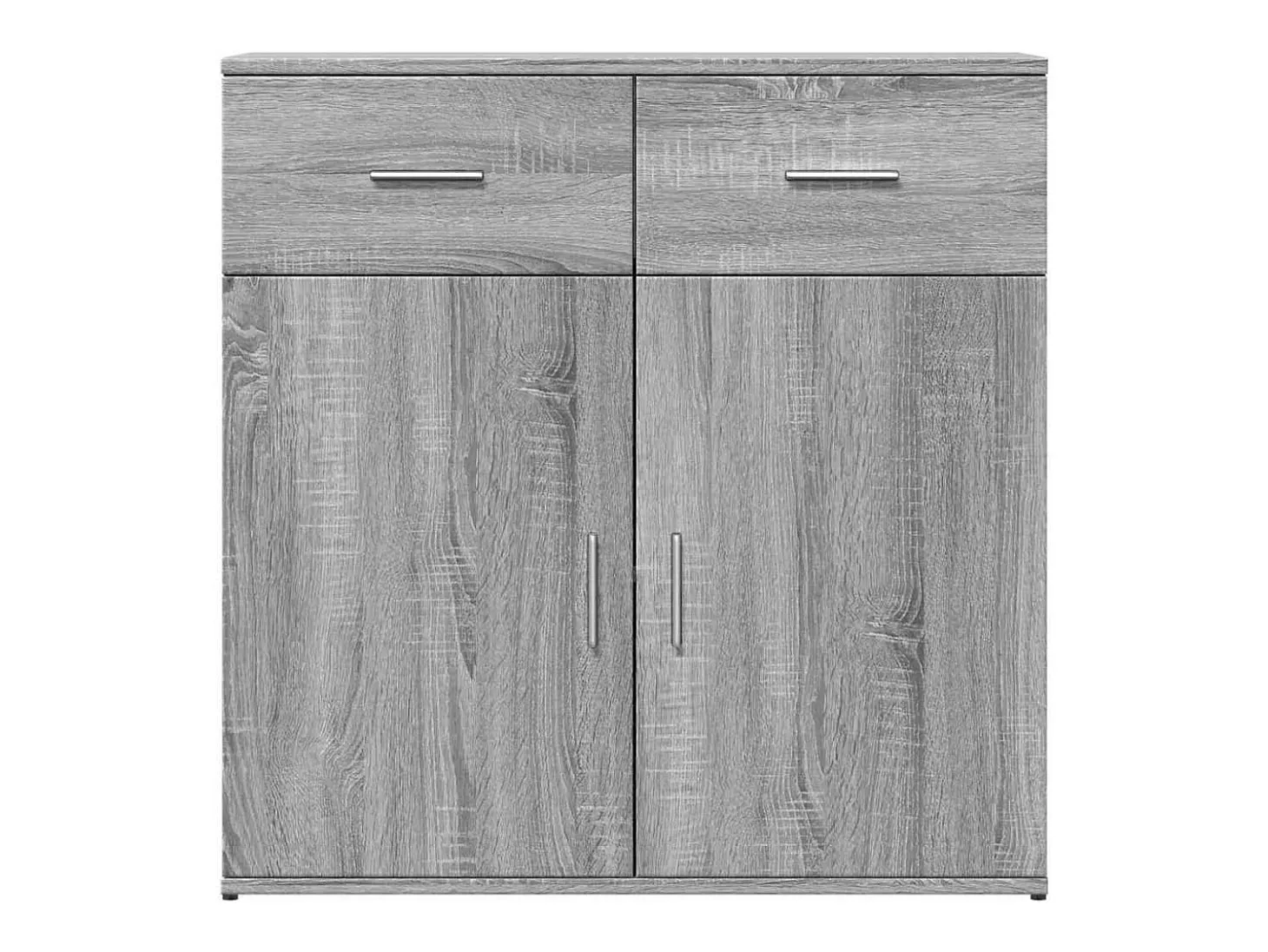 Aparadores 2 uds madera de ingeniería gris Sonoma 79x38x80 cm