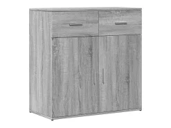 Aparadores 2 uds madera de ingeniería gris Sonoma 79x38x80 cm