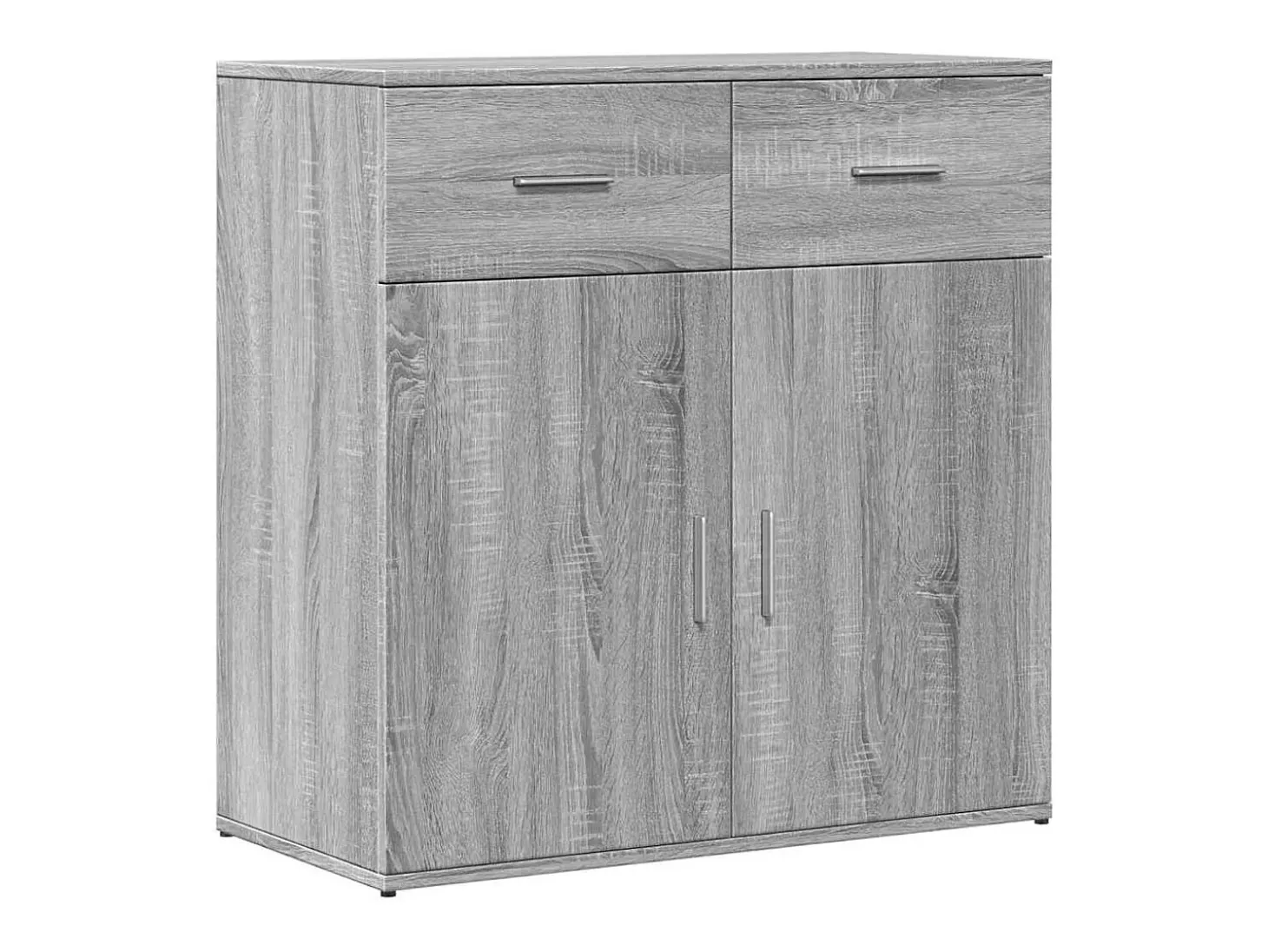 Aparadores 2 uds madera de ingeniería gris Sonoma 79x38x80 cm