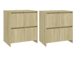 Aparadores 2 uds madera de ingeniería roble Sonoma 70x41x75 cm ES49901