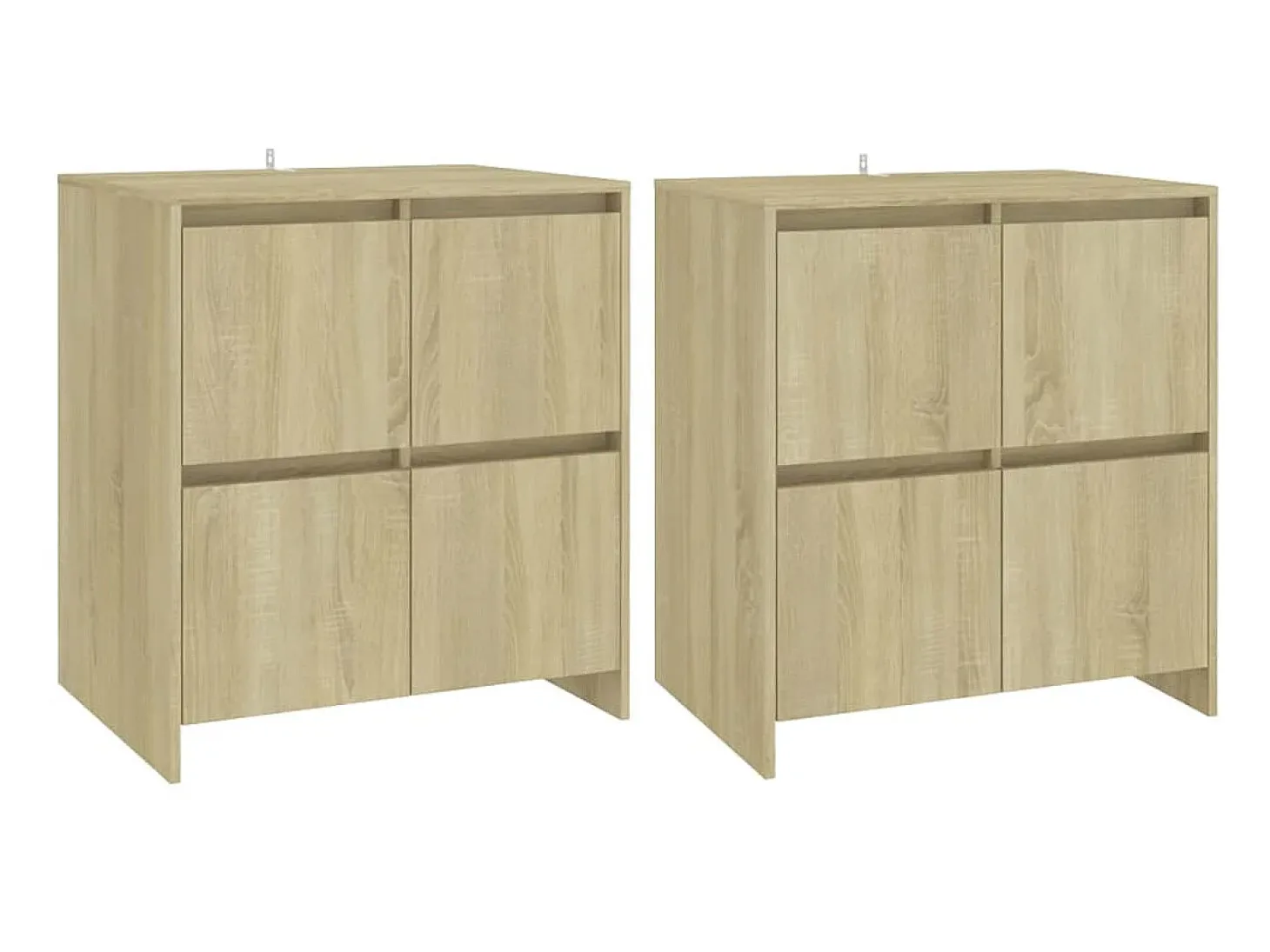 Aparadores 2 uds madera de ingeniería roble Sonoma 70x41x75 cm ES49901