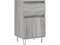 Aparadores 2 uds madera de ingeniería gris Sonoma 40x35x70 cm ES43047