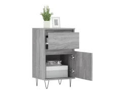 Aparadores 2 uds madera de ingeniería gris Sonoma 40x35x70 cm ES43047