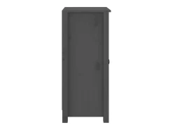Aparadores 2 uds madera maciza de pino gris 39x35x80 cm